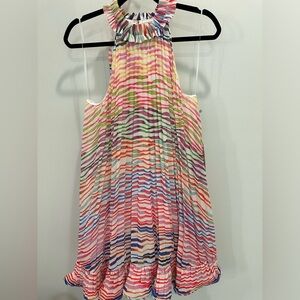 NWT Amur Estefan Pleated Halter Mini Dress